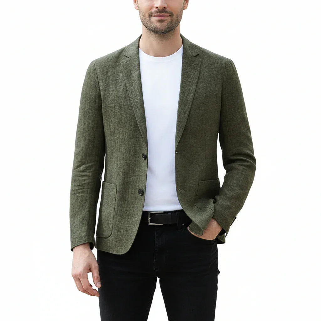 Antonio Men's Linen Blazer Jacket for Stylish Comfort - Rebooters