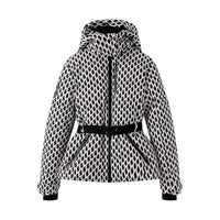 Black and white patterned jacket with a belt on a white background | Rebooters