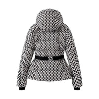 Black and white patterned jacket with a belt on a white background | Rebooters
