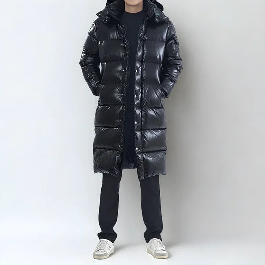 Arcadius Men’s Long Hooded Down Puffer Coat | Rebooters