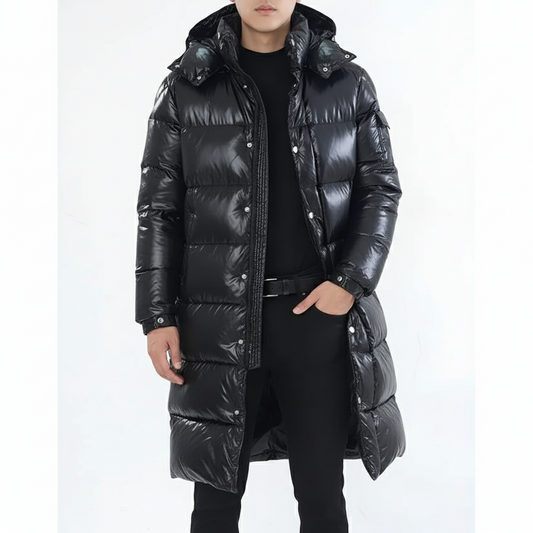 Arcadius Men’s Long Hooded Down Puffer Coat | Rebooters