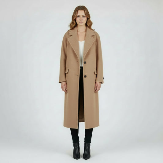 Ariana Women's Chic Wool Coat Stylish Single-Breasted Design - Womens Jackets Rebooters