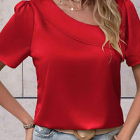 Women's Casual Overlap Patterned Top for Stylish Comfort Rebooters Womens Shirts