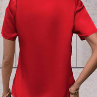Women's Casual Overlap Patterned Top for Stylish Comfort Rebooters Womens Shirts