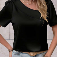 Women's Casual Overlap Patterned Top for Stylish Comfort Rebooters Womens Shirts
