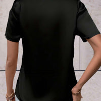 Women's Casual Overlap Patterned Top for Stylish Comfort Rebooters Womens Shirts
