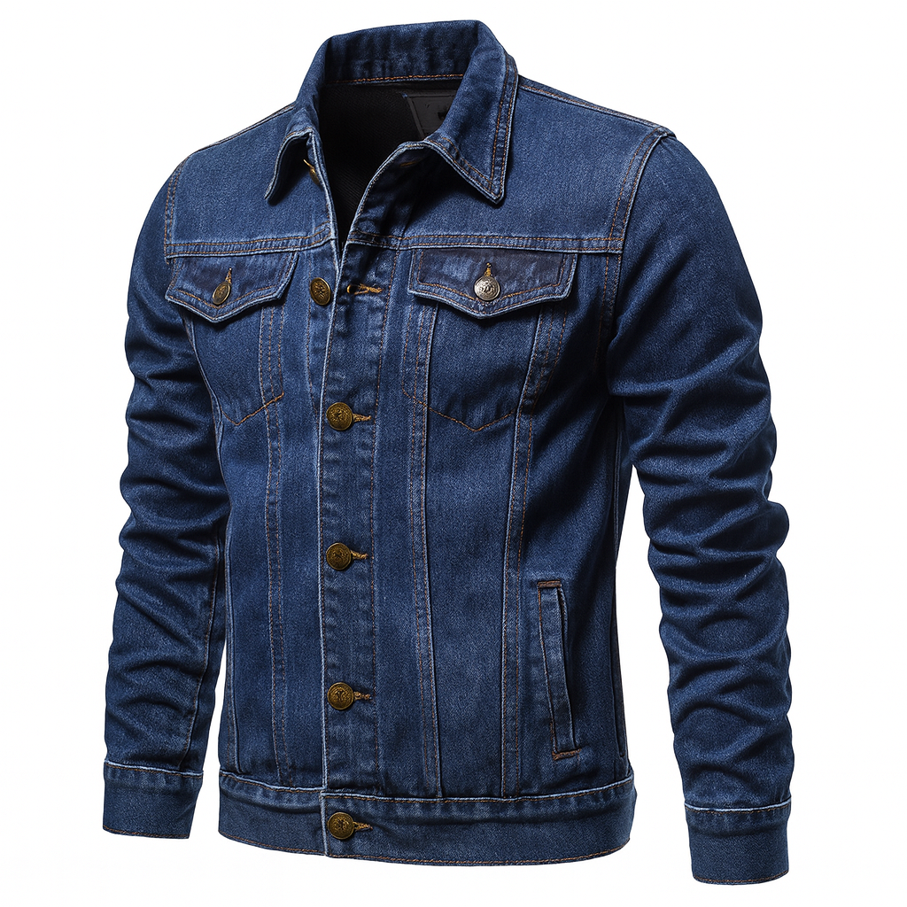 Avi Men’s Solid Denim Jacket | Rebooters