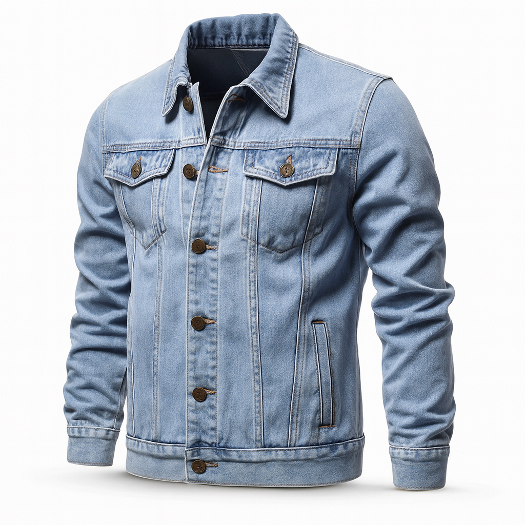 Avi Men’s Solid Denim Jacket | Rebooters