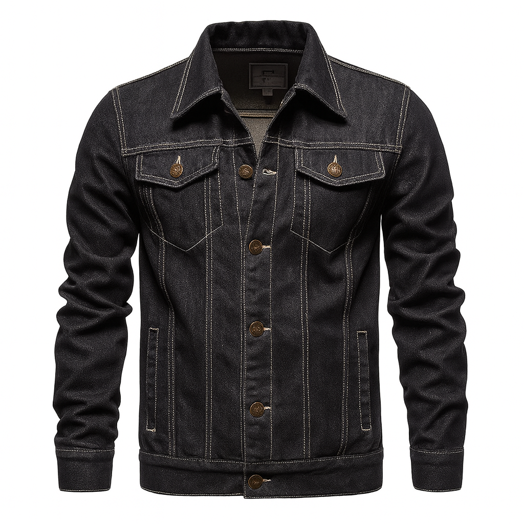 Avi Men’s Solid Denim Jacket | Rebooters