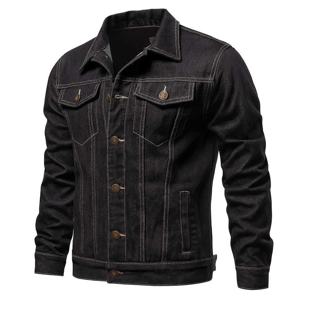 Avi Men’s Solid Denim Jacket | Rebooters