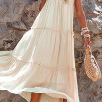 Elsie Ruched A-Line Maxi Dress with Relaxed Fit and Flowing Silhouette for Elegant Comfort Rebooters Maxi Women's Dresses