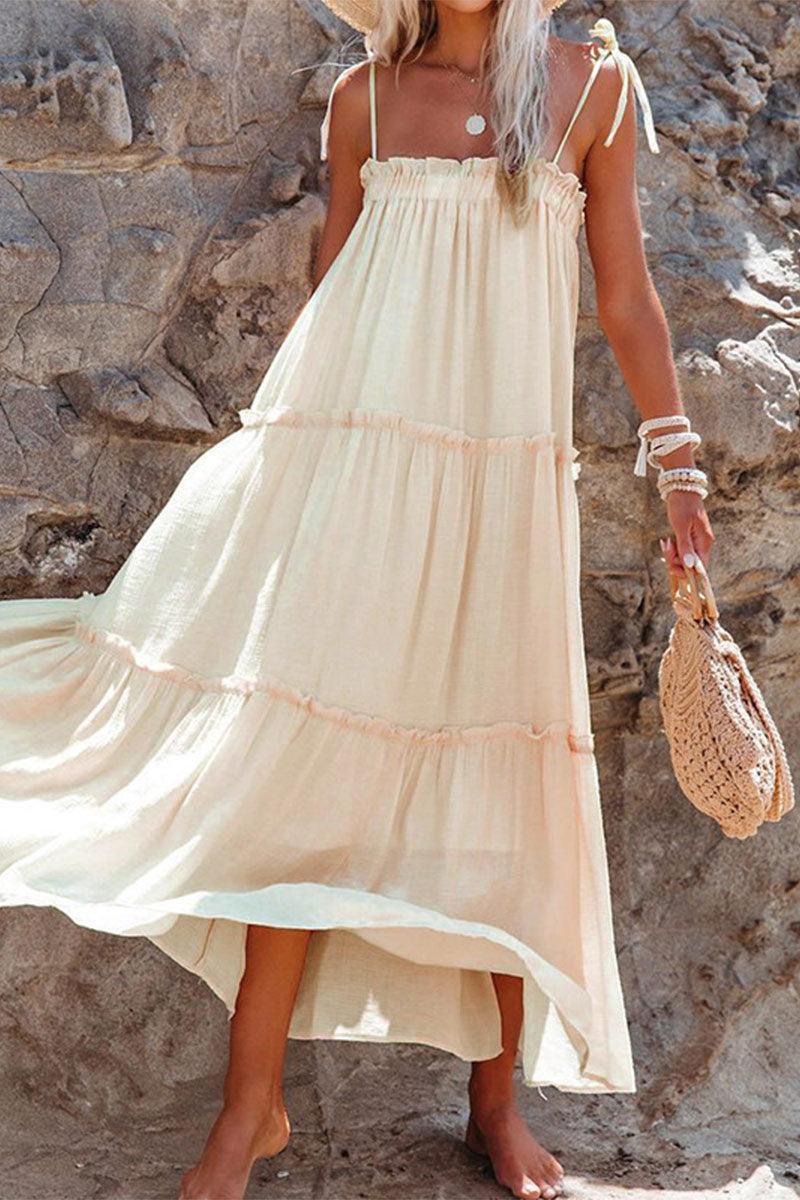 Elsie Ruched A-Line Maxi Dress with Relaxed Fit and Flowing Silhouette for Elegant Comfort Rebooters Maxi Women's Dresses