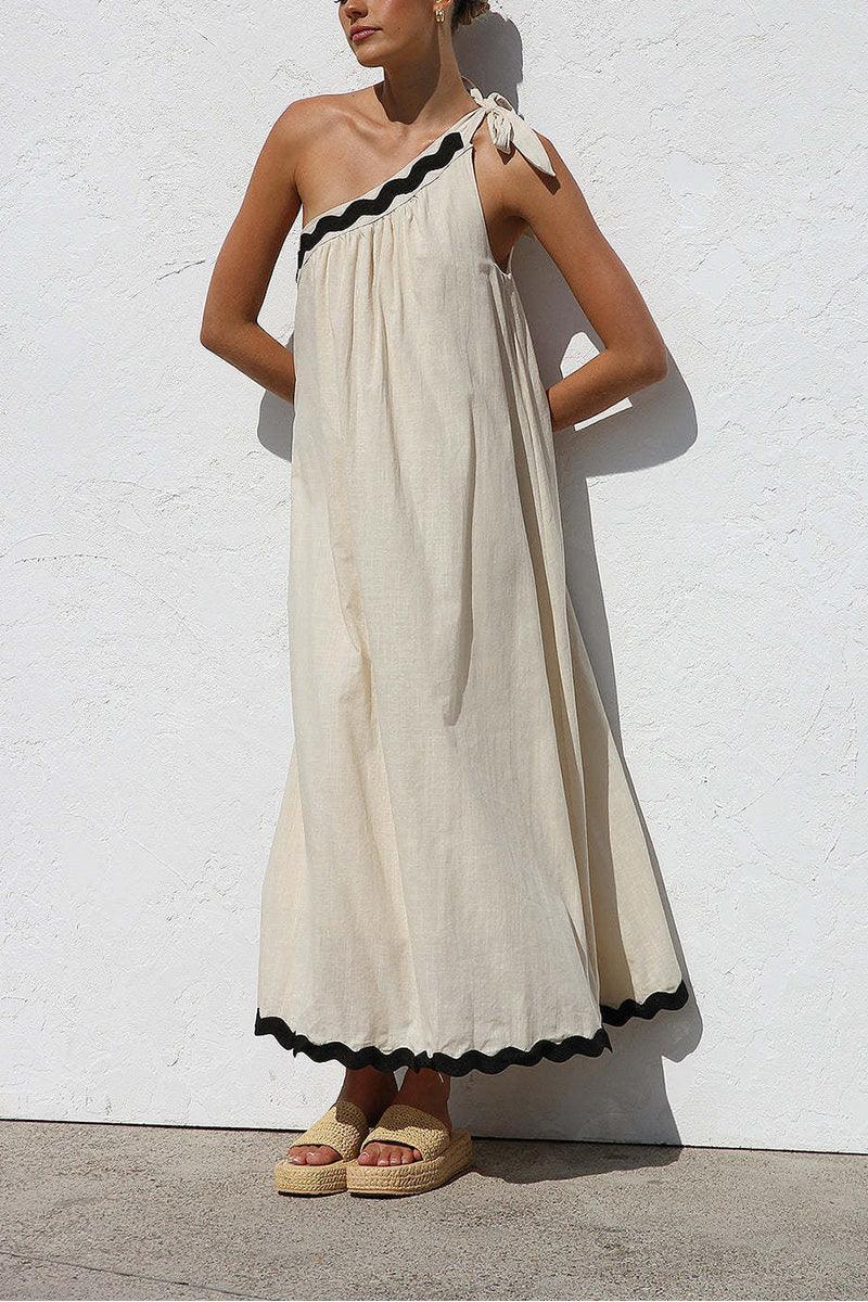 Ava Breeze One-Shoulder Midi Dress for Effortless Style Rebooters Maxi Women's Dresses