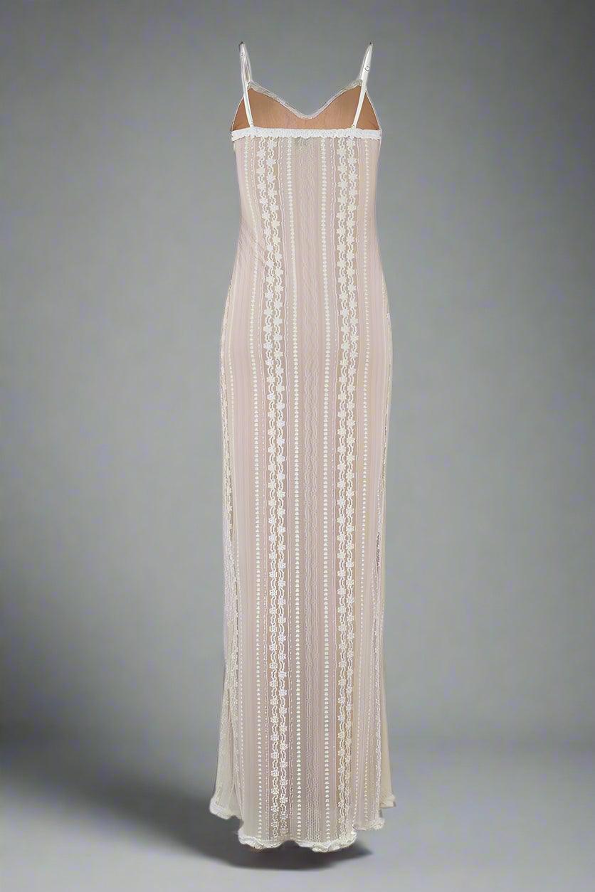 Raya Moonlit Lace Maxi Dress Elegant Evening Gown - Rebooters -Women's Dresses