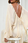 Effortlessly Chic Christina Flowy Sheer Long Sleeve Dress Rebooters Maxi Women's Dresses