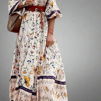 Delilah Floral Layered Maxi Dress with Romantic Flow Rebooters Maxi Women's Dresses