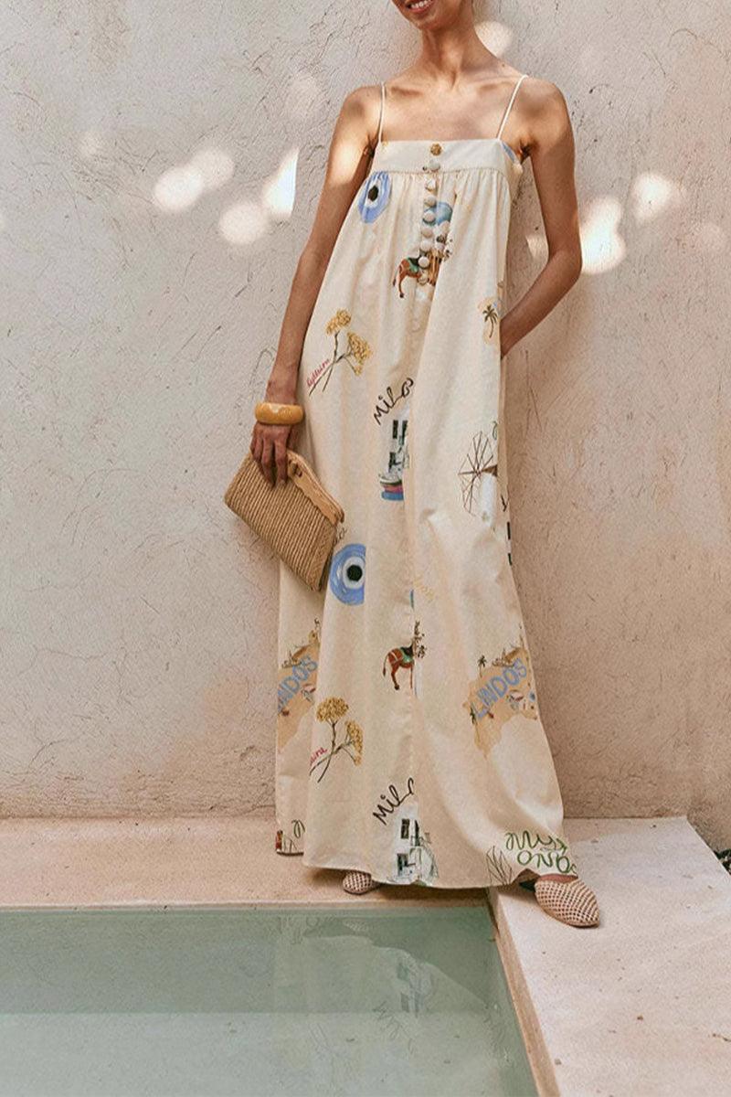 Gracie Nature Strap Maxi Dress for Effortless Summer Style Rebooters Maxi Women's Dresses
