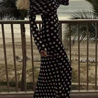 Adrianna Flirty Polka Dot Off-Shoulder Dress for Effortless Style Rebooters Maxi Women's Dresses