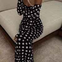 Adrianna Flirty Polka Dot Off-Shoulder Dress for Effortless Style Rebooters Maxi Women's Dresses