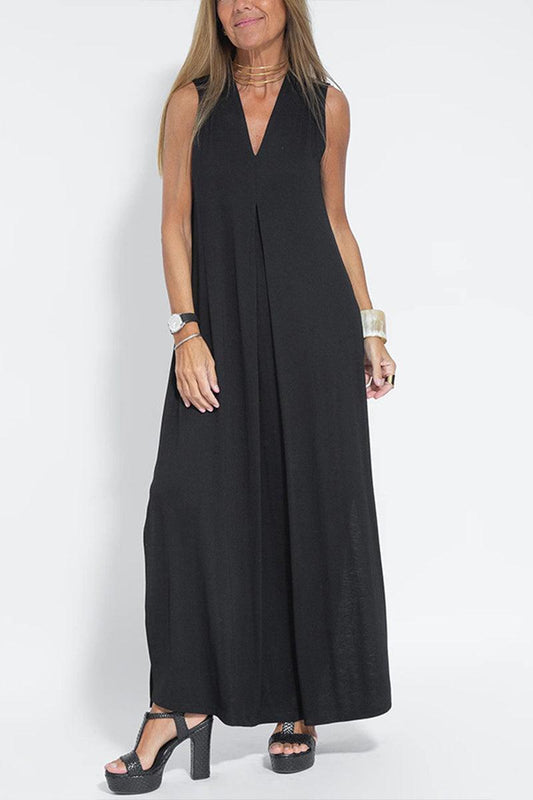 Alison Elegant Sleeveless Draped Maxi Dress for Effortless Style Rebooters Maxi Women's Dresses