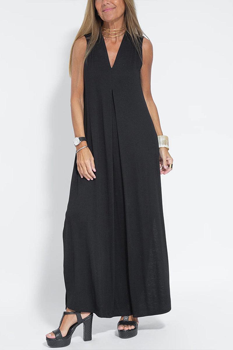 Alison Elegant Sleeveless Draped Maxi Dress for Effortless Style Rebooters Maxi Women's Dresses