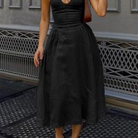 Robyn Vintage-Inspired Hollow Embroidered Midi Dress for Elegant Style - Rebooters -Women's Dresses