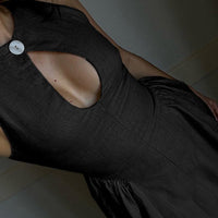 Robyn Vintage-Inspired Hollow Embroidered Midi Dress for Elegant Style - Rebooters -Women's Dresses