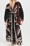 Stylish Brittany Boho Geometric Maxi Dress for Effortless Elegance - Rebooters -Women's Dresses