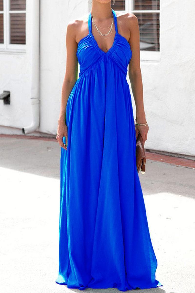 Florence Ruched Maxi Dress with Graceful Cowl Neck and Flowing Skirt for Elegant Occasions Rebooters Maxi Women's Dresses