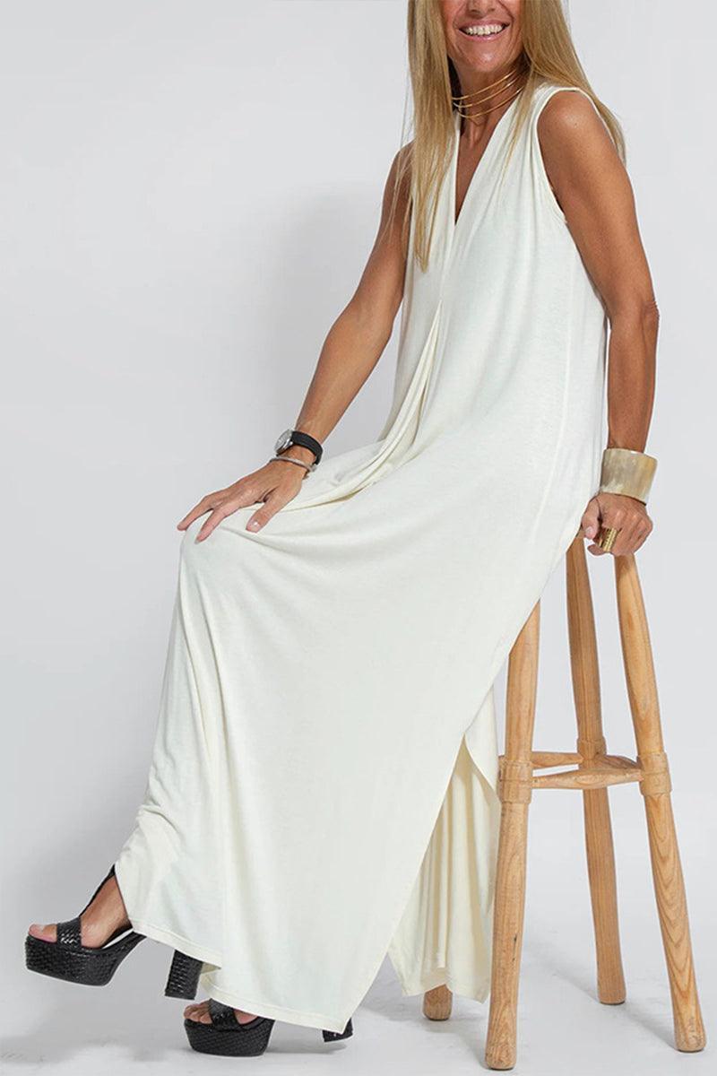 Alison Elegant Sleeveless Draped Maxi Dress for Effortless Style Rebooters Maxi Women's Dresses
