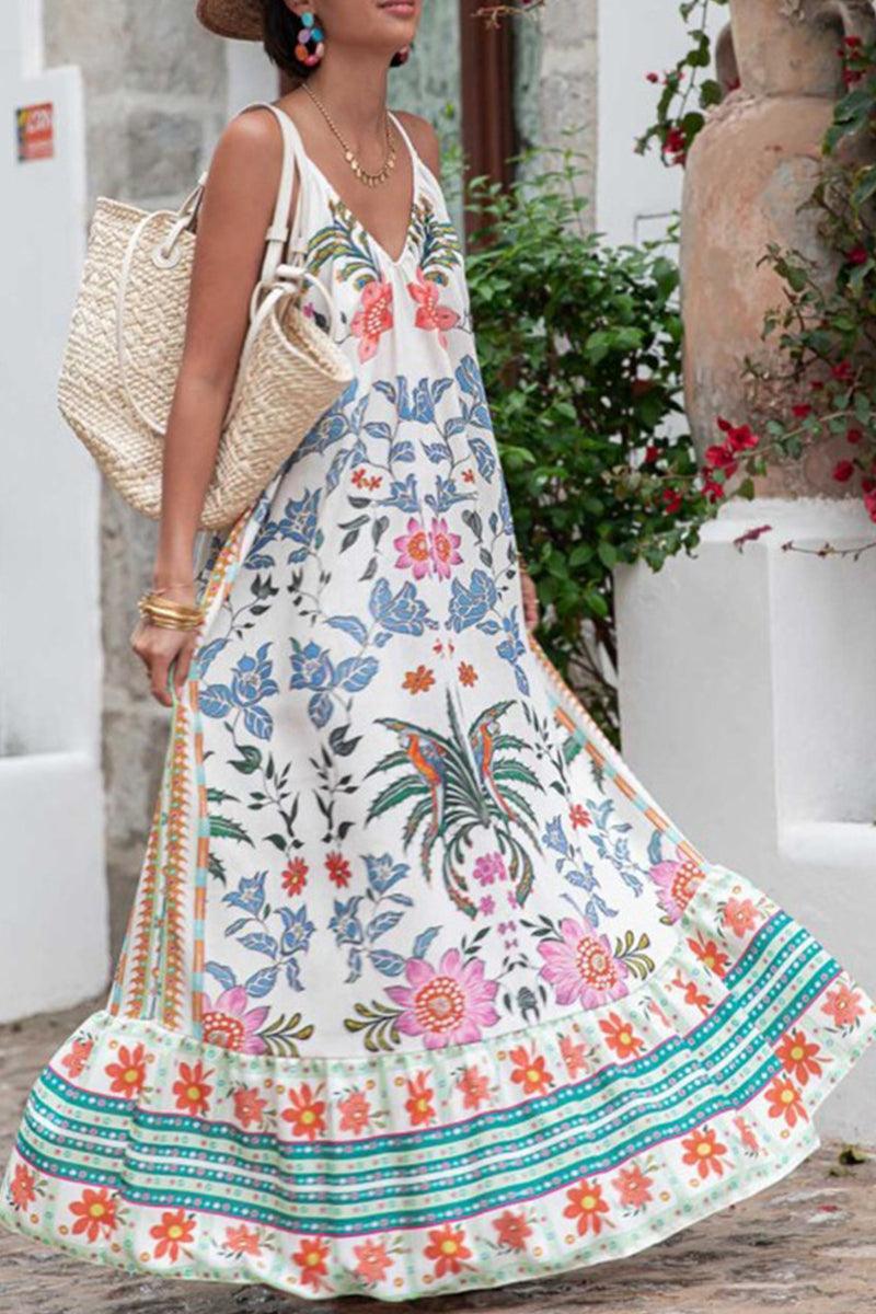 Amy Boho Sun Print Maxi Dress for Effortless Summer Style Rebooters Maxi Women's Dresses