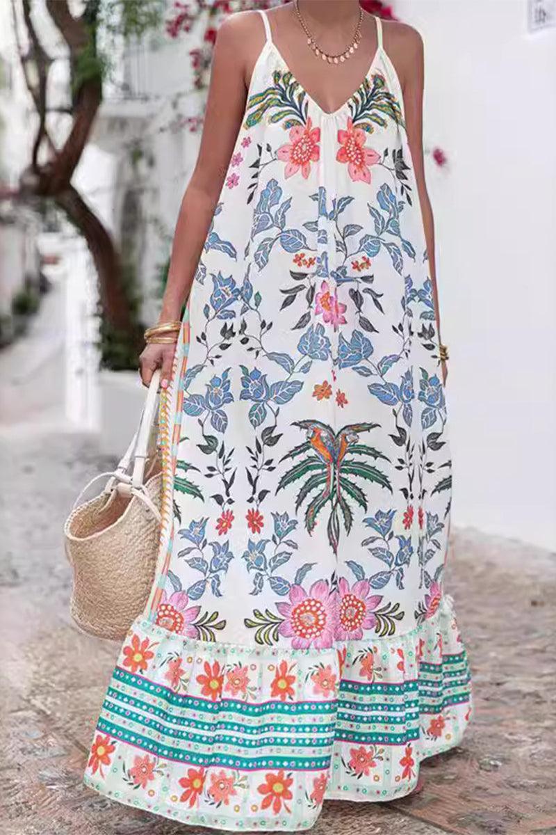 Amy Boho Sun Print Maxi Dress for Effortless Summer Style Rebooters Maxi Women's Dresses