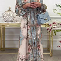 Carly Vintage Floral Button Maxi Dress for Effortless Style - Rebooters -Women's Dresses