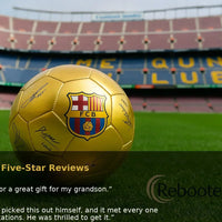 Barcelona Messi Signature Kids Training Football Gold | Rebooters