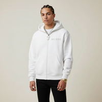 White hoodie with 'BELIEVE' text on a white background