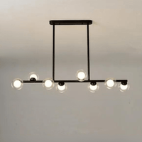 Modern Long Pole Glass Horizontal Chandelier for Elegant Spaces | Rebooters - Rebooters