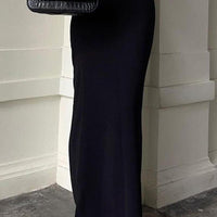 Black Sleek Maxi Skirt for Effortless Day to Night Style - Rebooters