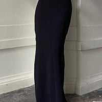 Black Sleek Maxi Skirt for Effortless Day to Night Style - Rebooters