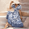 Elegant Kelly Women's Maxi Dress with Flowy Fit and Puff Sleeves Rebooters Maxi Women's Dresses