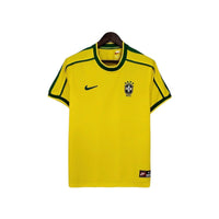 Brazil Home Jersey Shirt Yellow 1998 Rebooters Mens Football Shirts