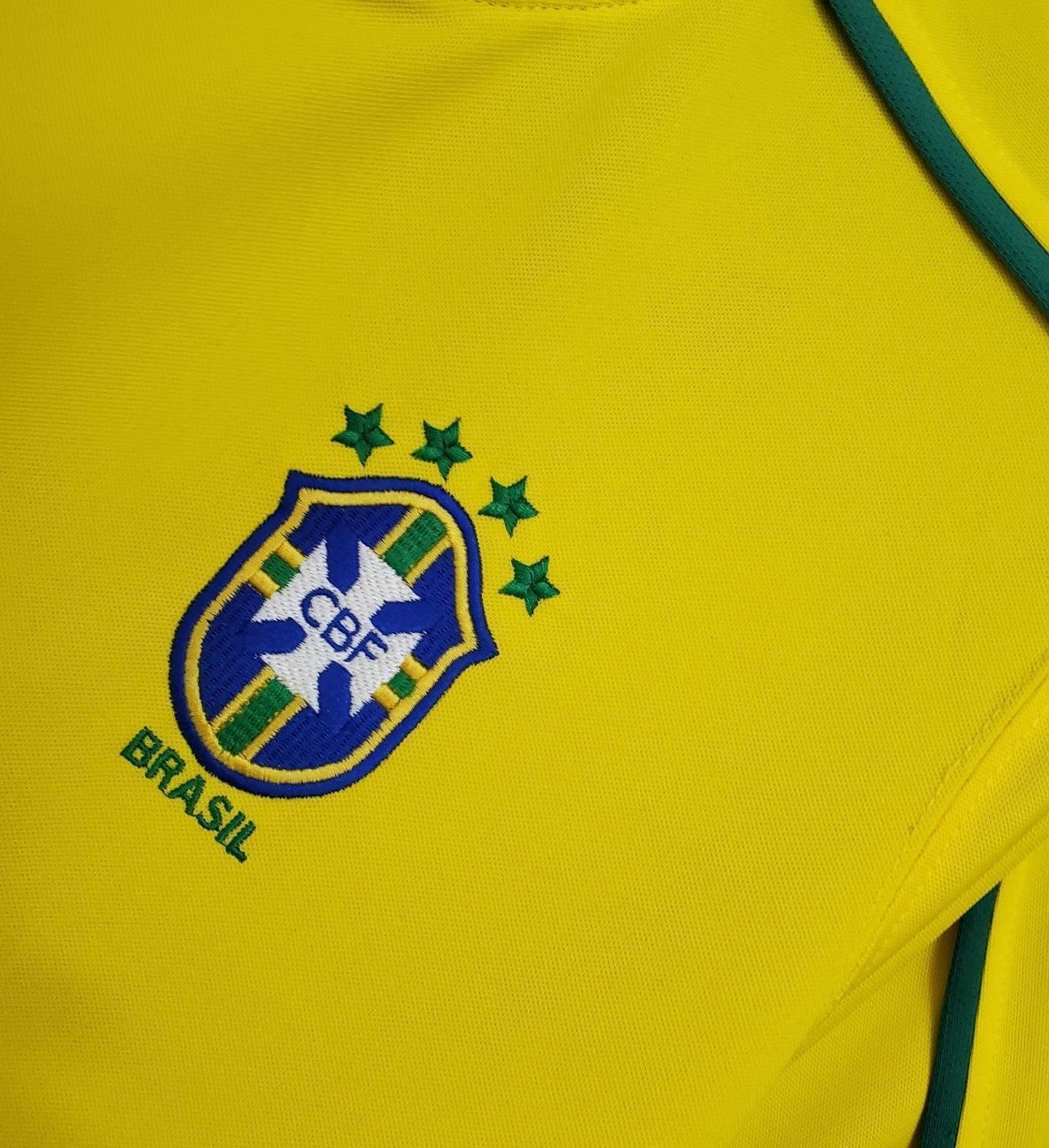 Brazil Home Jersey Shirt Yellow 1998 Rebooters Mens Football Shirts