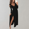 Elegant Women's Maxi Dress with Slit Skirt and Cut-Outs Rebooters Maxi Women's Dresses