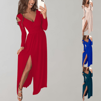 Elegant Women's Maxi Dress with Slit Skirt and Cut-Outs Rebooters Maxi Women's Dresses