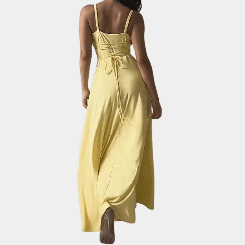 Leighton Women's Evening Gown with Cowl Neck Design - Rebooters -Women's Dresses