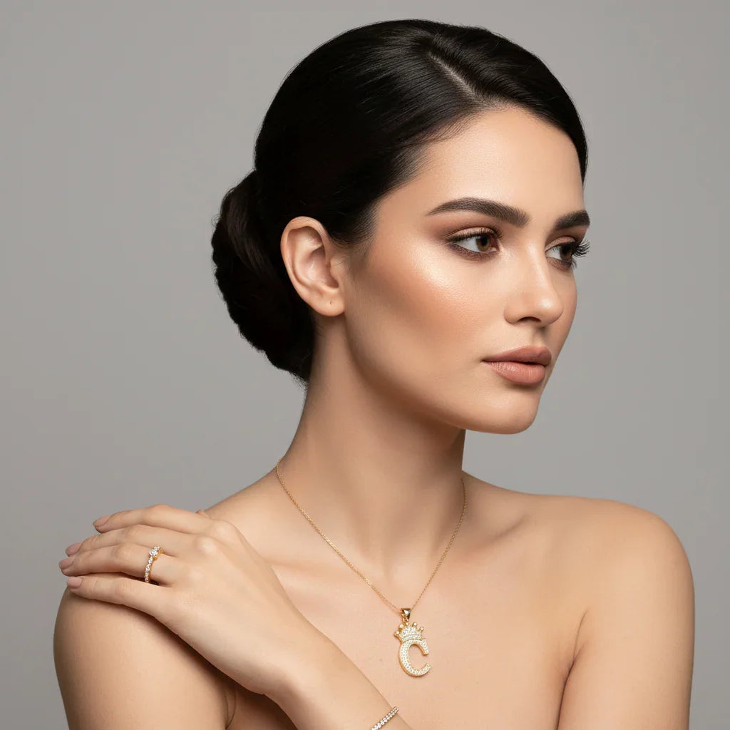 Letter Necklace A–Z, Gold Initial Necklace | Rebooters