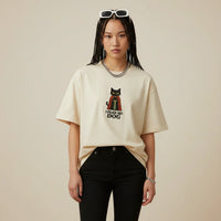 Cat Knight “I Fear No Dog” Embroidered T-Shirt | Rebooters