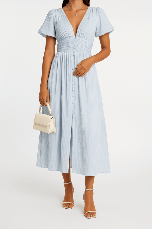 Skyler Women's Flowy Maxi Dress with Long Sleeves - Rebooters -Women's Dresses