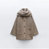 Claudia Elegant Women's Wool Coat with Matching Scarf - Womens Jackets Rebooters