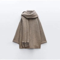 Claudia Elegant Women's Wool Coat with Matching Scarf - Womens Jackets Rebooters