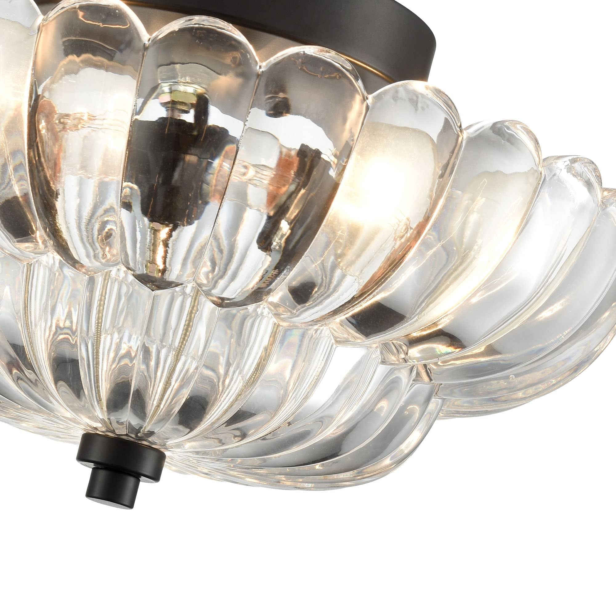 Umbrella Glass Semi Recessed Ceiling Light for Stylish Illumination - Rebooters